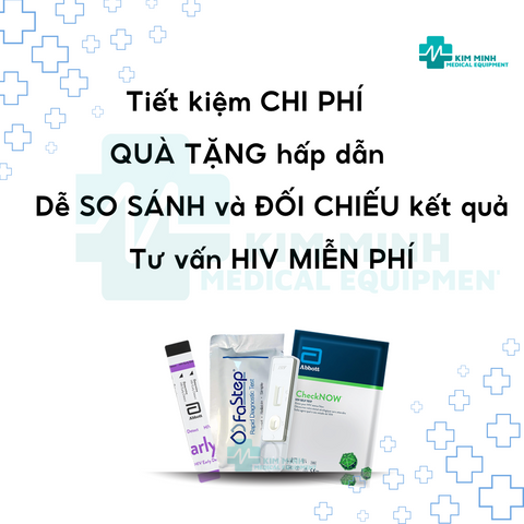 Combo 3 Que Thử Xét Nghiệm HIV Tại Nhà Abbott - Fastep, Checknow, Early Test Chính Xác Cao, Dễ Sử Dụng, Tiết Kiệm Chi Phí