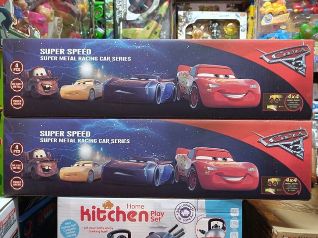 Bộ 4 Xe Ô Tô Địa Hình McQueen 95 - Chất Liệu Hợp Kim, Chạy Bằng Đà Cho Trẻ Em - Đồ Chơi Phát Triển Sáng Tạo, Điều Khiển Dễ Dàng