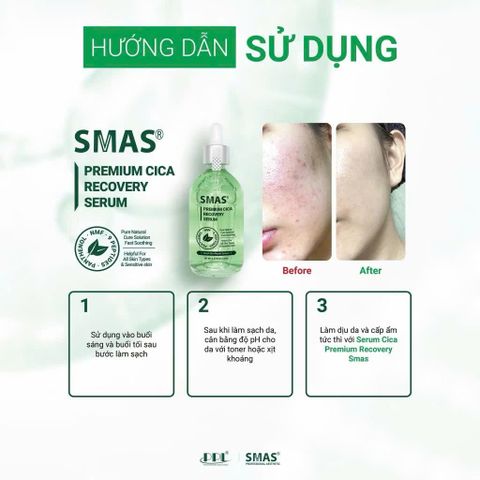 Serum SMAS Premium Cica Recovery - Dưỡng Ẩm, Làm Dịu Da, Tái Tạo Da - 120ml Hàn Quốc