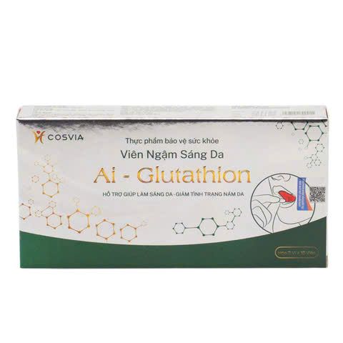Viên Ngậm Trắng Da AI Glutathion Cosvia Làm Sáng Da Bật Tông, Ngăn Ngừa Nám, Tàn Nhang, Lão Hoá - 30 Viên