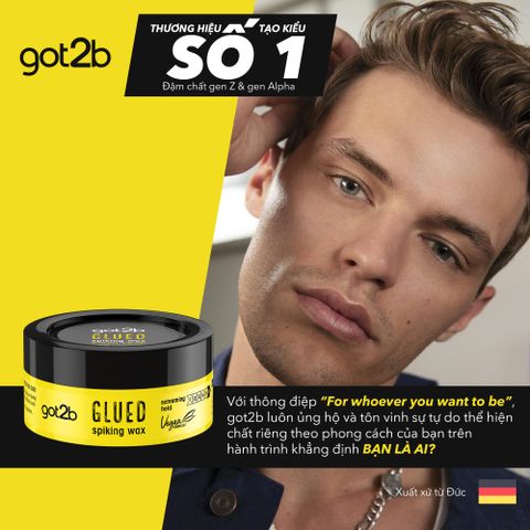 Sáp Vuốt Tóc Got2b Glued Spiking Wax 75ml - Giữ Nếp Tóc Cao, Tạo Kiểu Linh Hoạt, Chống Khô Cứng Tóc