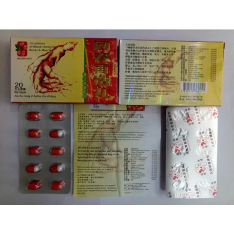 Nhân Sâm Hồi Xuân Tái Tạo Hoàn Hỗ Trợ Sức Khỏe Xương Khớp - Giảm Đau Nhức, Tê Mỏi Tay Chân (Hộp 20 Viên)