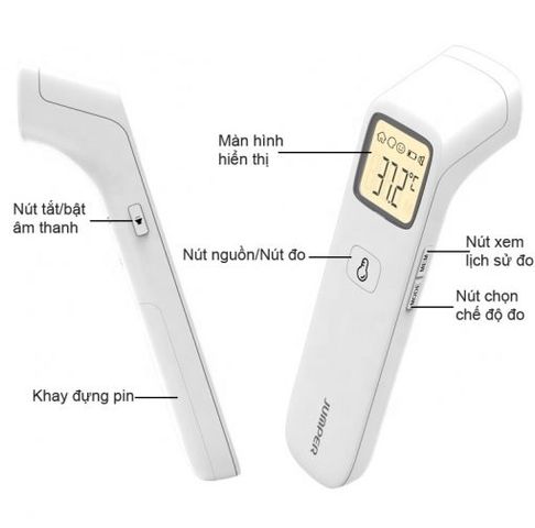 Nhiệt Kế Hồng Ngoại Không Tiếp Xúc Jumper JPD-FR203 - Đo Nhiệt Độ Chính Xác Nhanh Chóng, Màn Hình LCD Rõ Nét, Thao Tác Dễ Dàng