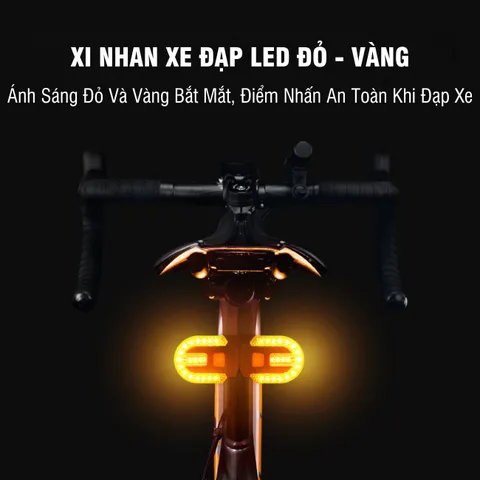 Đèn Xi Nhan Xe Đạp PÊ ĐAN LED Tách Rời Điều Khiển Không Dây IPX4 - Đèn Hậu Thể Thao An Toàn Ban Đêm và Thời Tiết Xấu