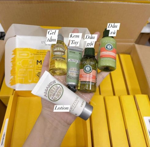 Set sữa tắm, dầu gội xả, dưỡng thể và kem tay L'Occitane mini 5 món 224040
