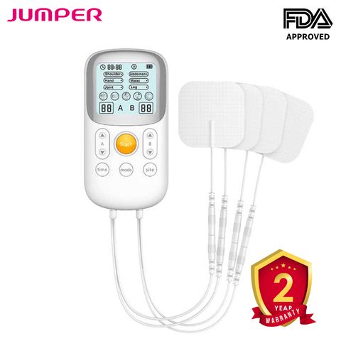 Máy massage TENS Jumper JPD-ES200 - Thiết bị trị liệu di động với 5 chế độ massage và 6 vùng điều trị, hiệu quả, tiện lợi.