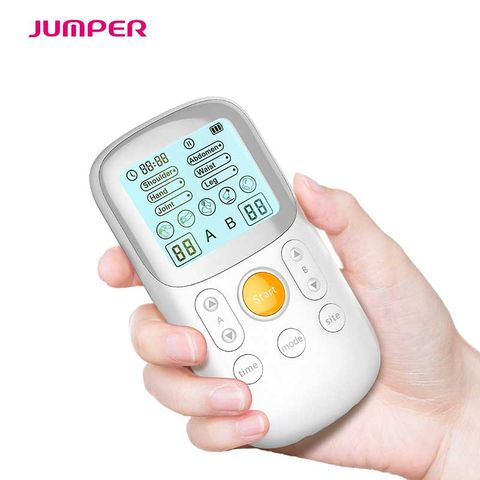 Máy massage TENS Jumper JPD-ES200 - Thiết bị trị liệu di động với 5 chế độ massage và 6 vùng điều trị, hiệu quả, tiện lợi.
