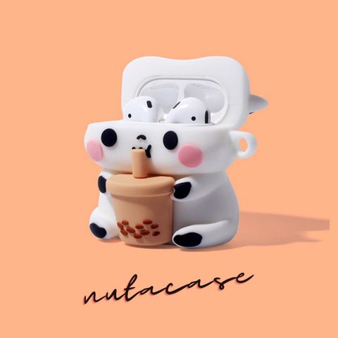 Vỏ Bọc AirPods 1 2 PRO Bò Sữa Cầm Trà Sữa Cute - Bao Silicon Chất Lượng Cao Cho Hộp Sạc Tai Nghe AirPods