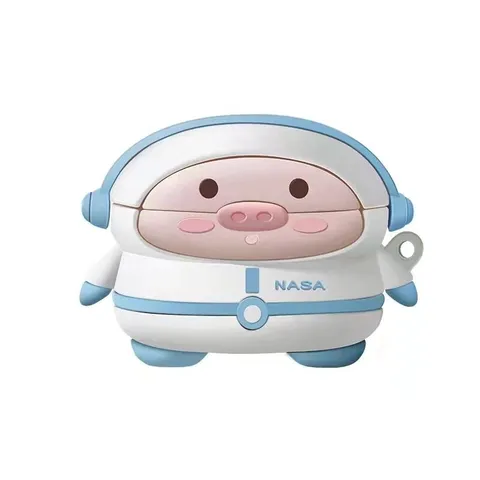 Vỏ Bọc Silicon Dẻo Cho AirPods 1 2 PRO - Thiết Kế HEO NASA Độc Đáo, Phụ Kiện Tai Nghe Thời Trang