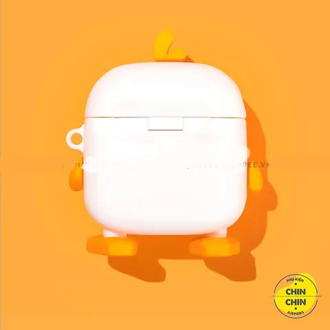 Vỏ Bọc Silicon Hộp Sạc AirPods 1 2 Pro - Thiết Kế Vịt Baby Dễ Thương, Phụ Kiện Tai Nghe Hàng Đẹp Chính Hãng