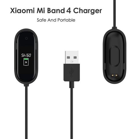 Đế Sạc USB Thay Thế Cho Dây Đeo Mi Band 4 - Bộ Sạc Thông Minh Chất Lượng Cao, Dễ Dàng Sử Dụng, Màu Đen