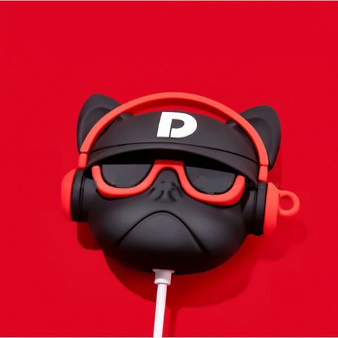 Vỏ Bọc Silicone AirPods 1 2 Chó Bull Hiphop Đỏ - Phụ Kiện Tai Nghe Độc Đáo & Thời Trang