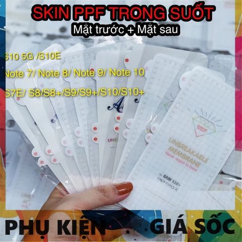 Miếng Dán PPF Tự Phục Hồi Chống Trầy Xước Samsung Note 9 - Bảo Vệ Màn Hình Sáng Nguyên, Chống Ẩm, Chống Bụi