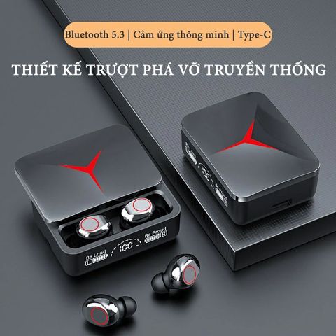 Tai nghe Bluetooth 5.3 M90 Pro TWS cảm ứng, màn hình LED chống nước, mic đàm thoại, chất lượng âm thanh HIFI, sạc dự phòng tiện lợi