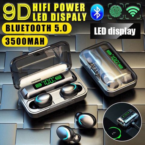 Tai Nghe Bluetooth 5.3 F9 Pro - Âm Thanh HIFI, Chống Nước IPX7, Cảm Ứng 1 Chạm, Pin Dài, Sạc Type C - Âm Thanh Chất Lượng Cao