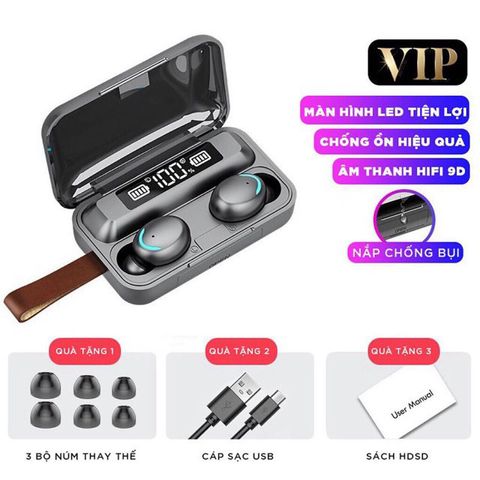 Tai Nghe Bluetooth 5.3 F9 Pro - Âm Thanh HIFI, Chống Nước IPX7, Cảm Ứng 1 Chạm, Pin Dài, Sạc Type C - Âm Thanh Chất Lượng Cao