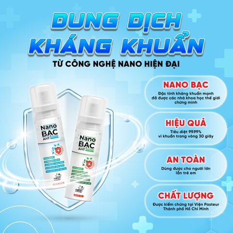 Chai Xịt Nano Bạc Khử Khuẩn & Khử Mùi AHT 430ml - Thân Thiện, Không Cồn, An Toàn Cho Đồ Dùng & Vật Dụng