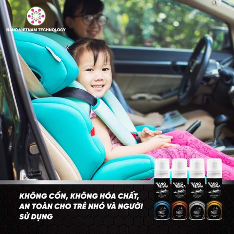 Xịt khử mùi nội thất xe hơi Nano Bạc Reiwa 100ml - Diệt khuẩn, không cồn, an toàn cho trẻ em, hương bạc hà thơm mát