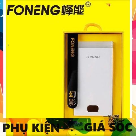 Pin Sạc Dự Phòng FONENG 10000mAh LED LCD Siêu Sáng - Dung Lượng Lớn, Gọn Nhẹ, Đèn LED Tiện Lợi, Sạc An Toàn