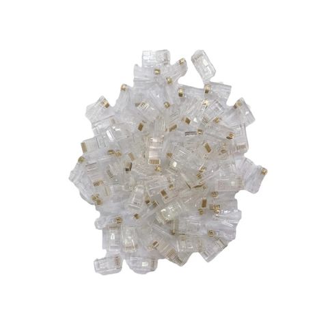 Túi 50/100 Hạt Mạng RJ45 Nhựa Bấm Dây Cat5, Cat5e, Cat6 - Thiết bị mạng chất lượng cao, tiết kiệm chi phí cho người dùng