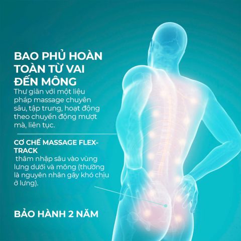 Đệm Massage Lưng Toàn Thân HoMedics MCS-512H - Công Nghệ Flextrack, Massage Shiatsu Tùy Chỉnh Với Tính Năng Nhiệt Thư Giãn