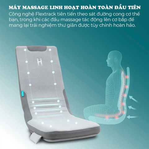 Đệm Massage Lưng Toàn Thân HoMedics MCS-512H - Công Nghệ Flextrack, Massage Shiatsu Tùy Chỉnh Với Tính Năng Nhiệt Thư Giãn