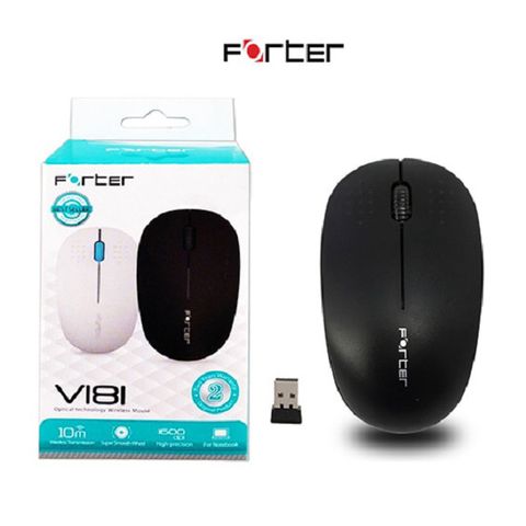 Chuột Không Dây Forter V181 - Chuột Văn Phòng Nhỏ Gọn Chất Lượng Cao, Tương Thích PC, Laptop, Smart TV, Giao Tiếp USB 2.4GHz