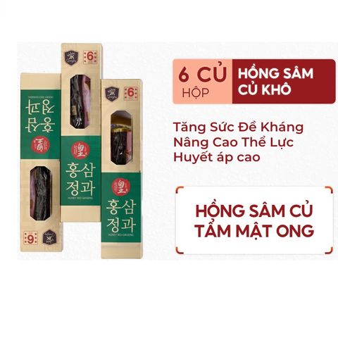 Sâm củ tẩm mật ong Hàn Quốc HG Bio 180g (6 củ) - Tăng cường sức khỏe, hỗ trợ chức năng gan và sinh lý, giúp da trắng sáng tự nhiên