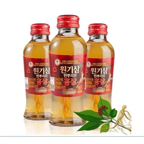 Nước hồng sâm có củ WonKiSam Hàn Quốc hộp 10 chai x 120ml