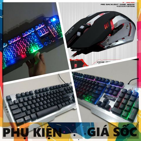 Combo Bàn Phím và Chuột Gaming EWEADN K005 - Chống Nước LED RGB 7 Màu, Thiết Kế Giả Cơ, Phụ Kiện Hoàn Hảo cho Gamer
