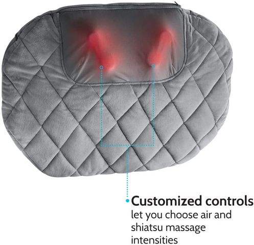 Gối Massage Shiatsu 3D Body HoMedics SP-129HJA - Nóng Hồng Ngoại, Điều Khiển Cầm Tay, Giảm Đau Vai Cổ Lưng, Thư Giãn Tối Đa