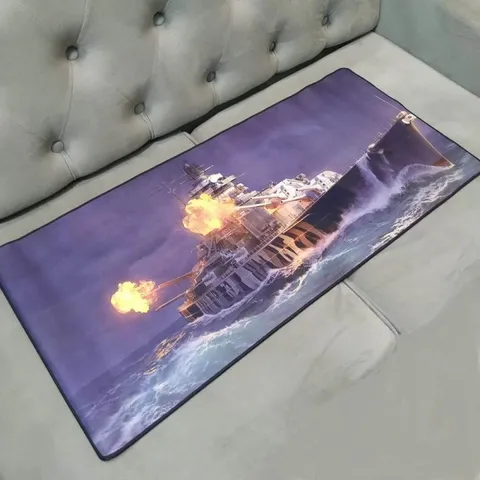 Miếng Lót Chuột Battleship 17 - Pad Chuột Cỡ Lớn 90x40cm Chống Nước, Bàn Di Chuột Chất Liệu Cao Su, Độ Dày 3mm