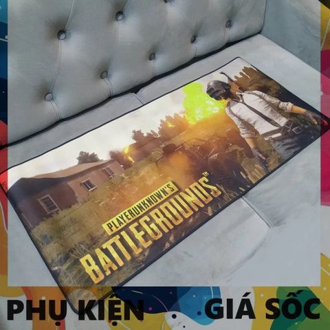 Miếng Lót Chuột PUBG 59 Cỡ Lớn 90x40cm Dày 3mm Chống Nước, Bàn Di Đặc Biệt Cho Game Thủ