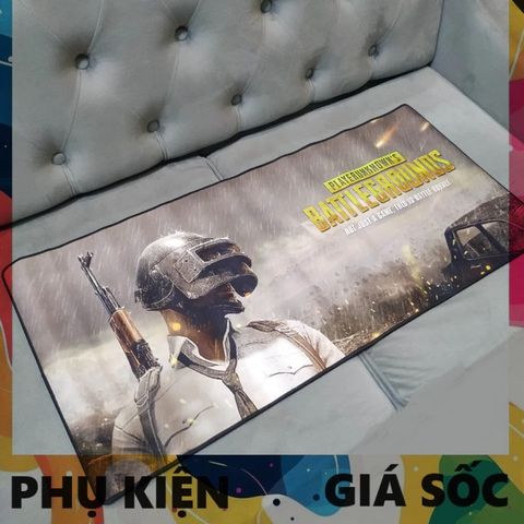 Tấm Lót Bàn Di Chuột PUBG A60 - Kích Cỡ Lớn 90x40cm, Chất Liệu Cao Su, Chống Trượt, Dành Cho Game Thủ