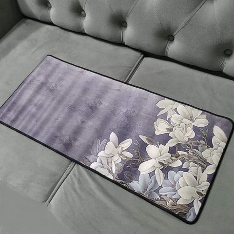 Tấm Lót Bàn Làm Việc Cao Su HOA XÁM 21 - Kích Cỡ 70x30cm, Chống Trơn Trượt, Dành Cho Game Thủ, Di Chuột Mượt Mà