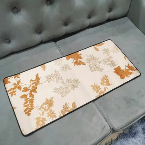 Tấm Lót Bàn Làm Việc Hoa Nâu 70x30cm - Chống Nước, Chống Trầy, Dễ Dàng Di Chuột Cho Game Thủ, Cao Su Dày 3mm
