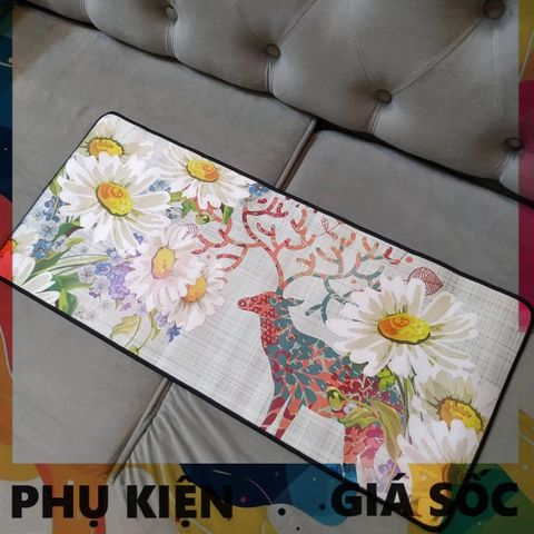 Miếng Lót Chuột Lớn Hươu Sắc Màu 26 - Pad Chống Nước 70x30cm, Đế Cao Su Chống Trượt, Bàn Di Chuột Cho Game Thủ