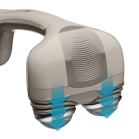 Máy massage cầm tay HoMedics HHP-351H - Thiết bị massage với chức năng nhiệt và 3 đầu massage để thư giãn và trị liệu toàn thân