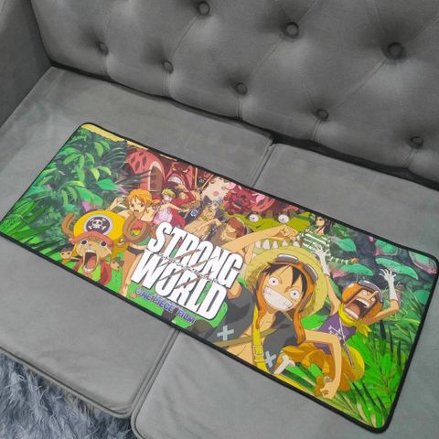 Tấm Lót Bàn Làm Việc Hải Tặc One Piece 35 - Kích Cỡ Lớn 80x30cm, Dày 3mm, Chống Nước, Chống Trầy, Bề Mặt Trơn Nhẵn