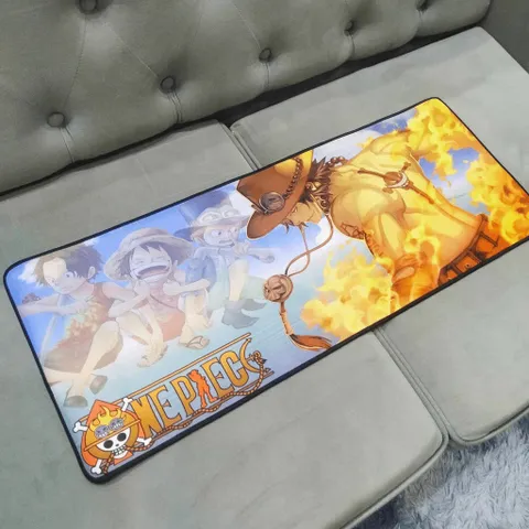 Tấm Lót Bàn Làm Việc One Piece 37 - Kích Thước Lớn 80x30cm dày 3mm, Bề Mặt Nhẵn Chống Trượt cho Game Thủ