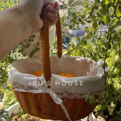 Giỏ Mây Tre Thủ Công Vintage Nhỏ Xinh - Phụ Kiện Chụp Ảnh Dã Ngoại, Decor Tết và Noel, Đựng Đồ Thông Minh