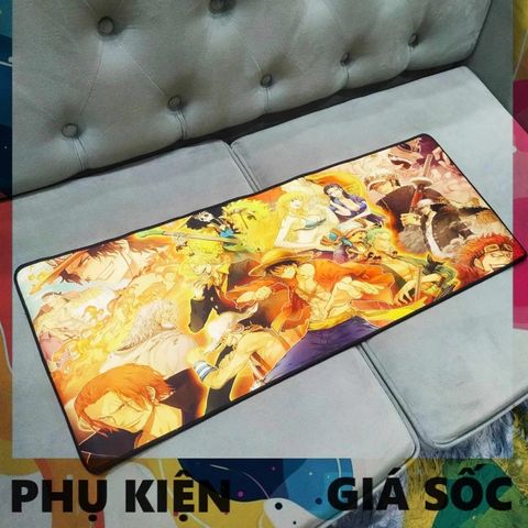 Tấm Lót Bàn Làm Việc One Piece 41 - Kích Thước Lớn 80x30cm, Dày 3mm, Chống Trượt, Dành Cho Game Thủ