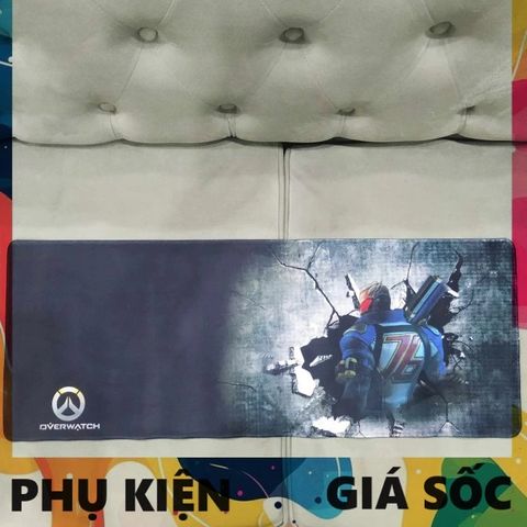 Miếng Lót Chuột Overwatch 76 Chống Nước, Pad Cỡ Lớn 80x30cm Dày 3mm - Hoàn Hảo cho Game Thủ và Máy Tính