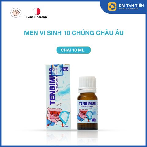 Tenbimus Men vi sinh 10 chủng châu Âu hỗ trợ cân bằng hệ tiêu hóa cho bé