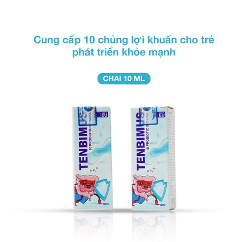 Tenbimus Men vi sinh 10 chủng châu Âu hỗ trợ cân bằng hệ tiêu hóa cho bé