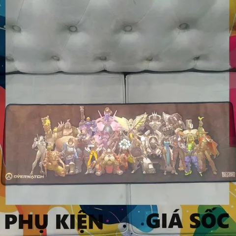 Miếng Lót Chuột Overwatch 8 - Pad Chuột Cỡ Lớn 90x30cm Chống Nước, Đế Cao Su, Thao Tác Chính Xác Cho Game Thủ