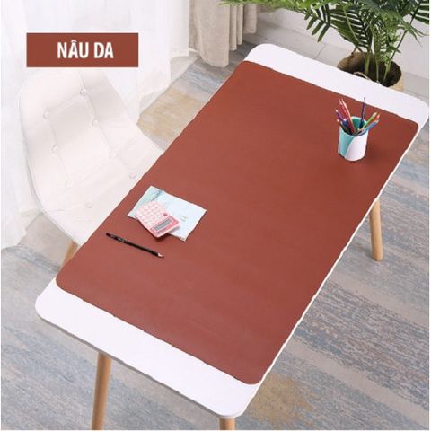 Tấm lót chuột da PU hình chữ nhật 80x40 cm - Bề mặt trơn, chống trượt, hoàn hảo cho game thủ và làm việc hiệu quả
