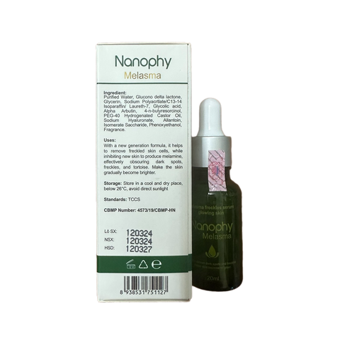 Serum Nanophy Melasma 20ml - Serum Làm Trắng Da, Giảm Nám, Tàn Nhang, Phục Hồi Làn Da Sáng Mịn, Ngăn Ngừa Lão Hóa