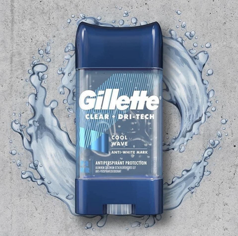 Lăn khử mùi cho nam Gillette Clear Gel Cool Wave 107g