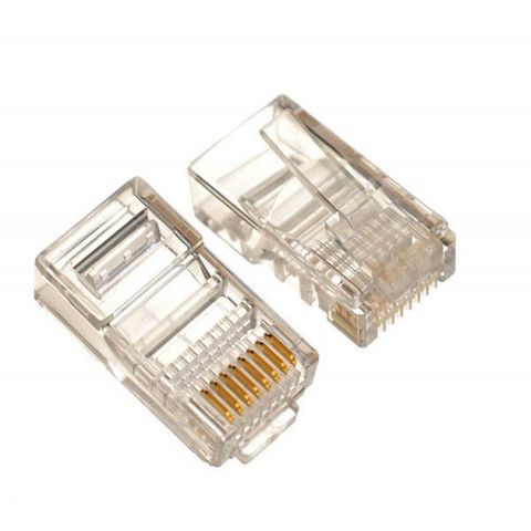 Combo 100 Hạt Mạng RJ45 Golden Japan - Chân Đồng Chất Lượng Cao Để Bấm Dây Mạng, 100 Hạt Nhựa PVC Ổn Định